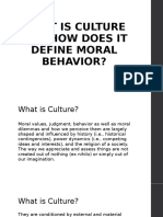 Culture and How It Defines Moral Behavior