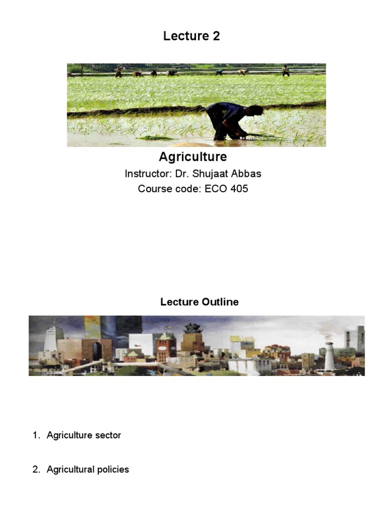 Overview of Pakistan's Agriculture Sector | PDF | Green Revolution ...