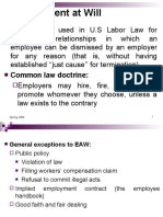 Employment at Will: Common Law Doctrine
