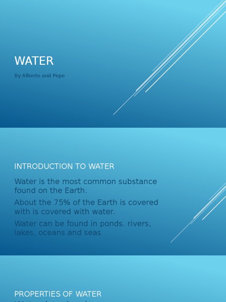 Understanding Water: Properties and Uses | PDF