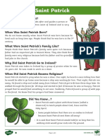 LKS2 ST Patricks Day Differentiated Reading Comprehension Activity