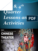 Arts 8 4th Quarter Lessons and Activities