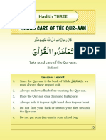 Taking Care of The Qur-Aan: Hadith THREE