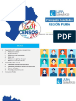 Resultados CENSO 2017 en La Región Piura