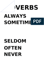 Adverbs: Always Sometimes