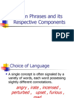 Noun Phrases and Its Respective Components