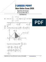 JEE - Main - Online Exam - 09-01-2020 - Shift-II (Maths) PDF