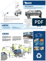 Turbo Separator Specifications and Measurements - Inches (CM)