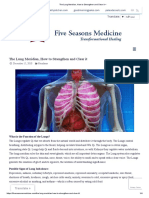 The Lung Meridian, How To Strengthen and Clear It