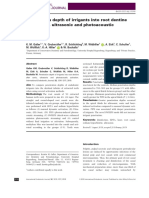 Penetration Depth of Irrigants Into Root Dentine After Sonic, Ultrasonic and Photoacoustic Activation