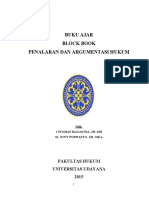 Buku Ajar Block Book Penalaran Dan Argumentasi Hukum: Fakultas Hukum Universitas Udayana 2015