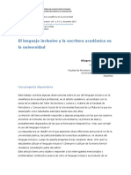 El Lenguaje Inclusivo y La Escritura Académica en La Universidad PDF