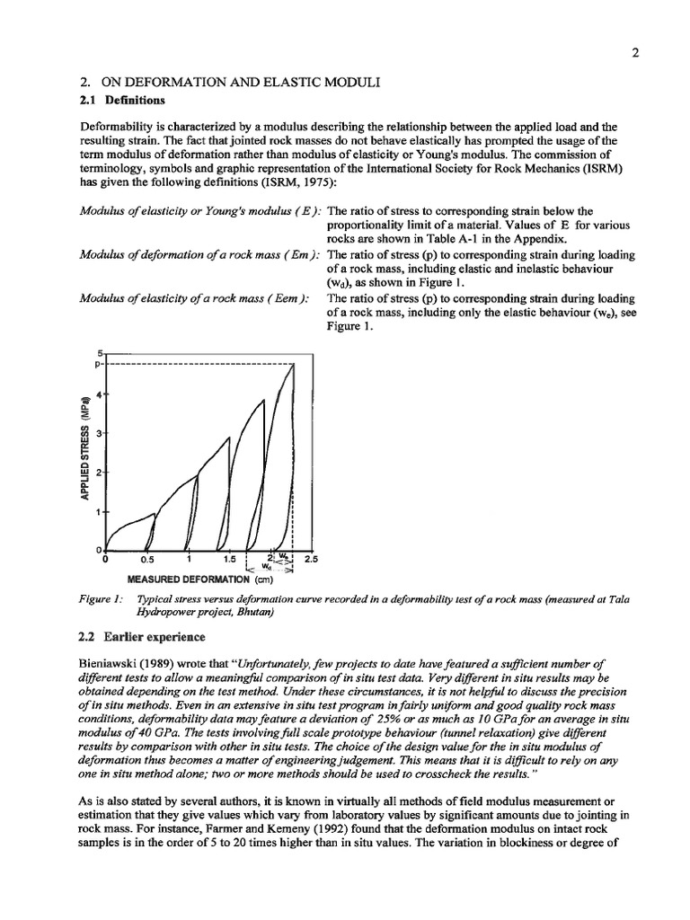 Deformation Rock Mass | PDF