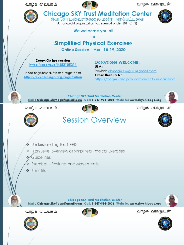 Simplified Physical Exercises Overview | PDF | Foot | Breathing