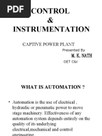 Control & Instrumentation: Captive Power Plant