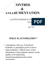 Control & Instrumentation: Captive Power Plant