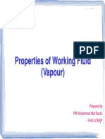 Properties of Working Fluid (Vapour) : PM Muhammad Abd Razak FKM Uitmpp