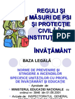 Reguli si masuri pentru preventirea incendiilor in Institutiile de Invatamant (1).ppt