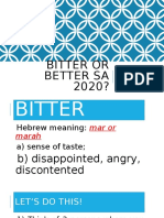 Bitter or Better Sa 2020