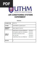 Air Conditioning Systems Experiment: Proposal