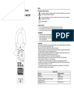 Operating Instruction Ac/Dc True Rms Clamp Meter: Model MTP-3096