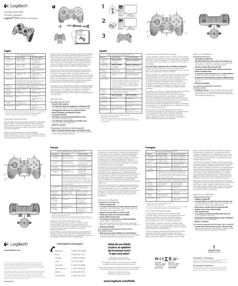 f710 Wireless Gamepad Quick Start Guide | PDF | Diseño de videojuegos ...