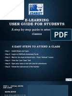 E-Learning User Guide For Students: A Step by Step Guide To Attend Online Classes