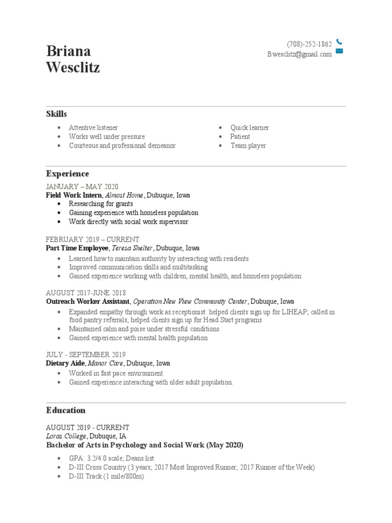 Resume 2 | PDF | Homelessness | Health Care