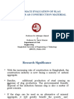 Performace Evaluation of Slag Aggregates As Construction Material