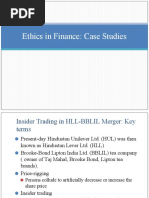 Ethics in Finance Case Studies