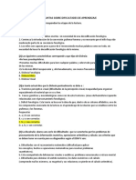 Preguntas sobre dificultades de aprendizaje