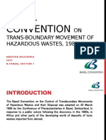 Basel Convention: ON Trans-Boundary Movement of Hazardous Wastes, 1989