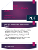 Millennium Development Goals 2000: Tarini Gupta Ba History Hons 6004