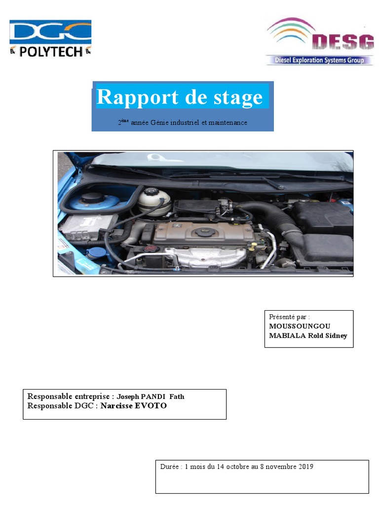 Rapport De Stage Mecanique Automobile Dans Un Garage Pdf MON Rapport de Stage1 | PDF | Piston | Injection (moteur)