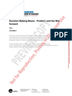 Decision-Making Biases - Problem and The Way Forward: Case 319-0046-1