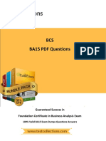 BCS BA15 PDF Questions: Guaranteed Success in Foundation Certificate in Business Analysis Exam