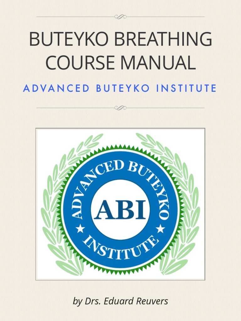BUTEYKO BREATHING COURSE MANUAL PDF Carbon Dioxide Breathing