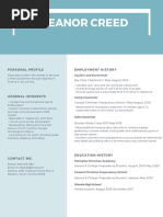 Light Pastel Green Simple Academic Resume 1