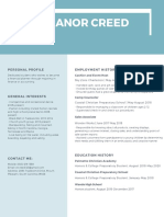 Light Pastel Green Simple Academic Resume 1