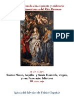 12 de Mayo. Santos Nereo, Aquiles, Pancracio y Domitila, Mártires Propio y Ordinario