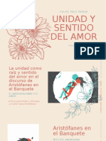 Unidad y sentido del Amor, Platón, Banquete 