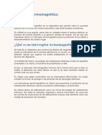 ¿Qué Es Un Interruptor Termomagnético