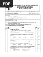 Walchand Institute of Technology, Solapur B.E. Part-II 2019-20 (CBCS Pattern) In-Sem. Examination - III