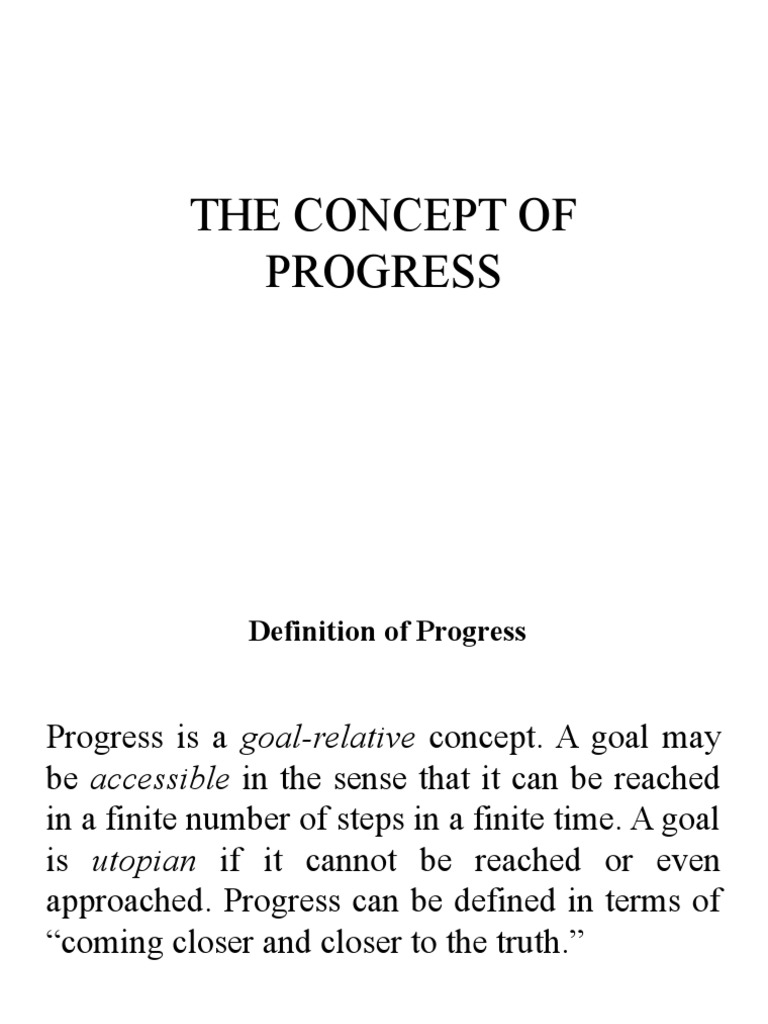 The Concept of Progress | PDF | Human | Science