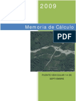 MEMORIA DE CALCULO PUENTE  14 DE SEPTIEMBRE