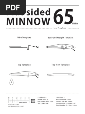 fish lure outline minnow CastMan Gold/Blue Shore Jig Casting 20g:3/4oz Catching Finish Minnow Lure Templates for DIY