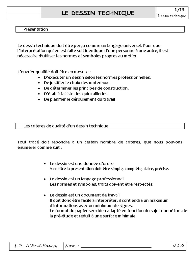 Guide Pratique du Dessin Technique | PDF | Dessin technique | Dessin