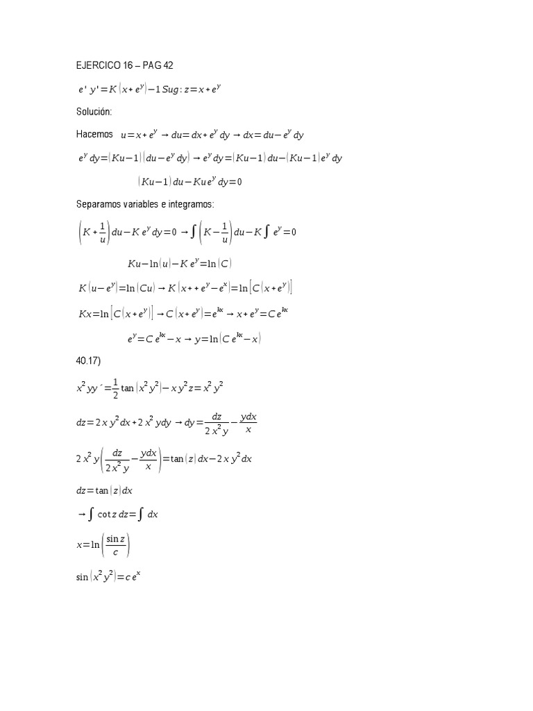 Analisis Matematico Problemas Resueltos Ecuaciones Diferenciales Tarifas