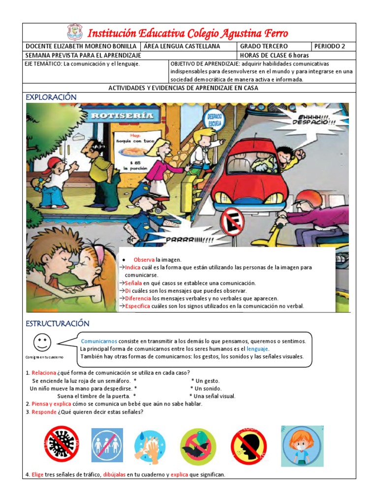 Actividades de Comunicación para Tercero | PDF | Comunicación | Aprendizaje