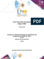 Formato para La Elaboración de La Actividad 4 (Evaluación Final) - Diseñar Actividades de Estimulación Del Lenguaje para Un Grupo de Niños.